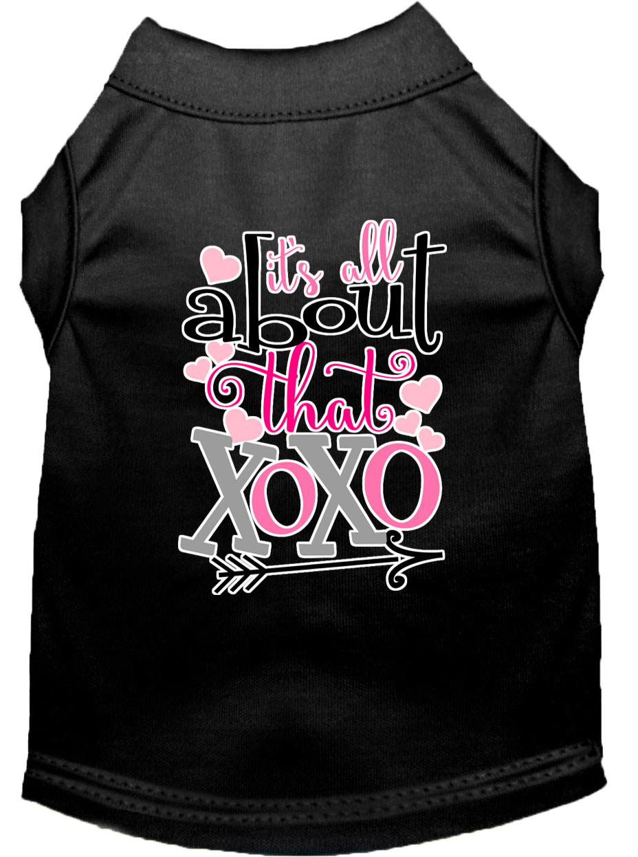 All about that XOXO Screen Print Dog Shirt Black Med